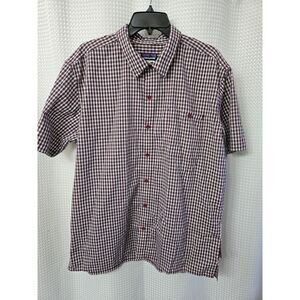 Patagonia Mens Shirt Size XL Red Black Plaid Short Sleeve Comfort Outdoor Active